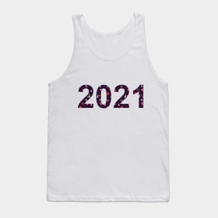 Numbers 2021 with the symbols of the new year Tank Top